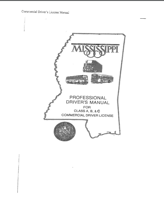 Mississippi CDL Handbook